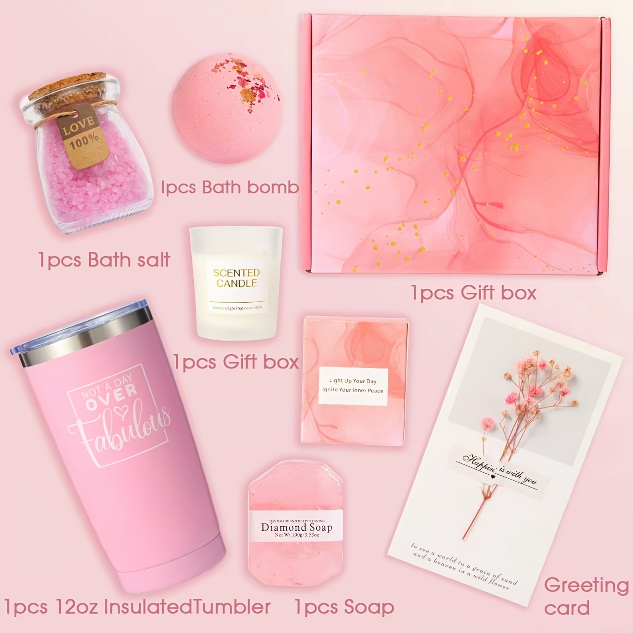 Valentines Day Gifts for Women/ Her, Birthday Gifts for Women, Self Care Gifts Get Well Soon Gifts, Bath Sets for Women Gift, Ocean Relaxing Spa Gifts Basket Care Package, Her Friends Sister Wife, Valentines Gift Basket, Bath Spa Gift Set for Women