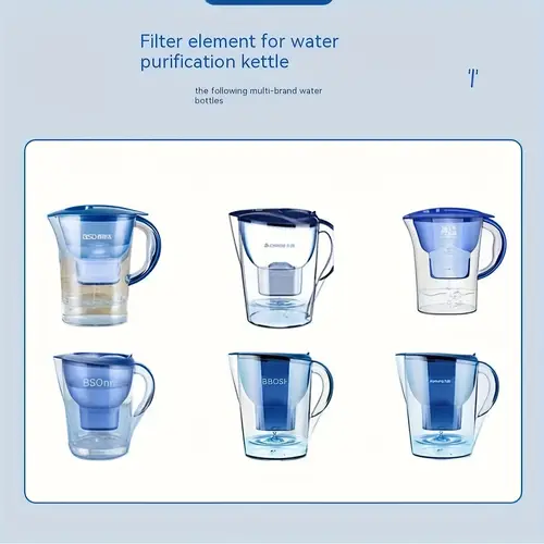 6 household kitchen water bottle filters with activated carbon for purification