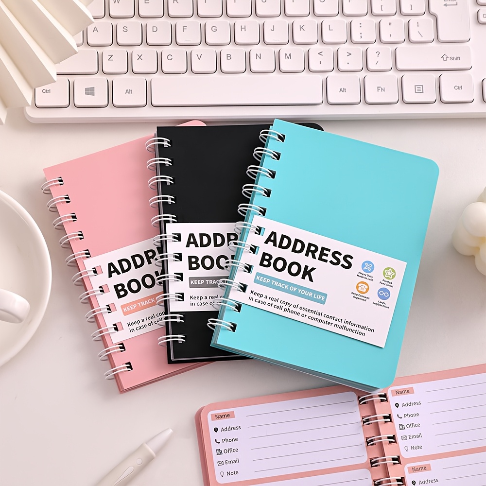 

A Planner With 65 Sheets, Featuring A Simple Pvc Waterproof Cover, To Organize And Telephone Numbers. It Includes Inner Pages And A-z Sticker Tabs For Easy Navigation.