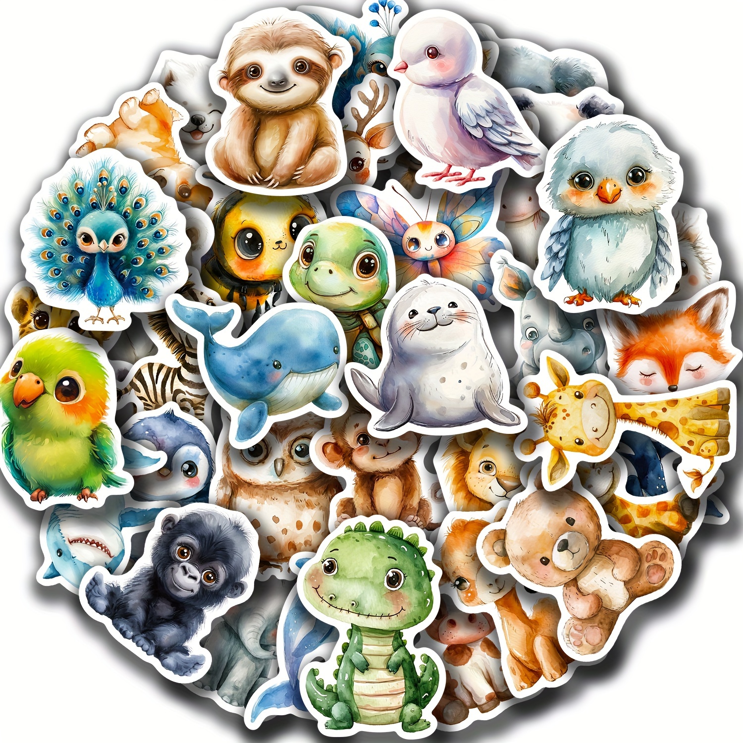 Aribliseza katten stickers, 100 stuks Kawaii/Holografische vinyl, voor