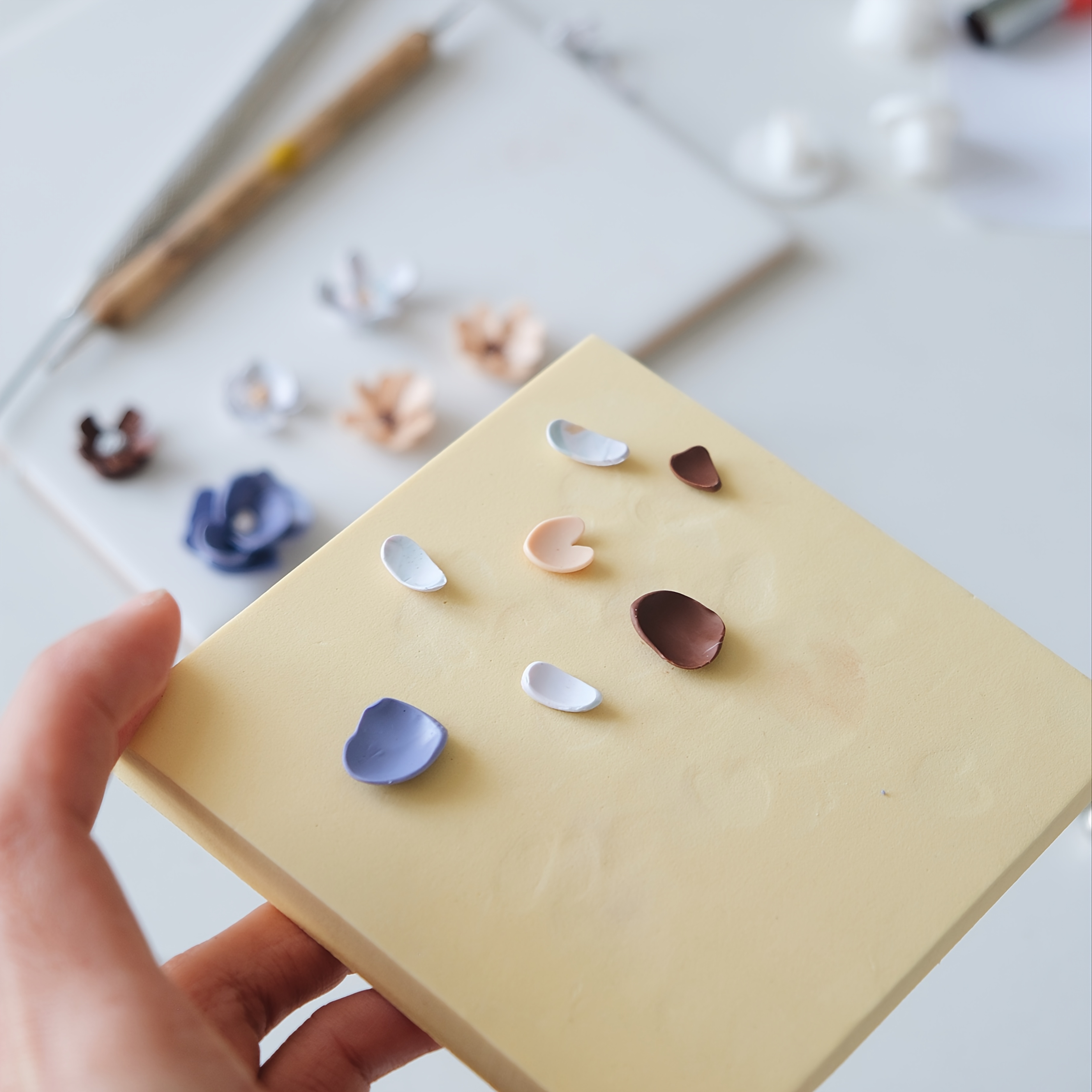 TEMU Petal Pad, Polymer Clay Flower Modeling Pad - Soft Clay Sponge Pad, Polymer Clay Flower Tools