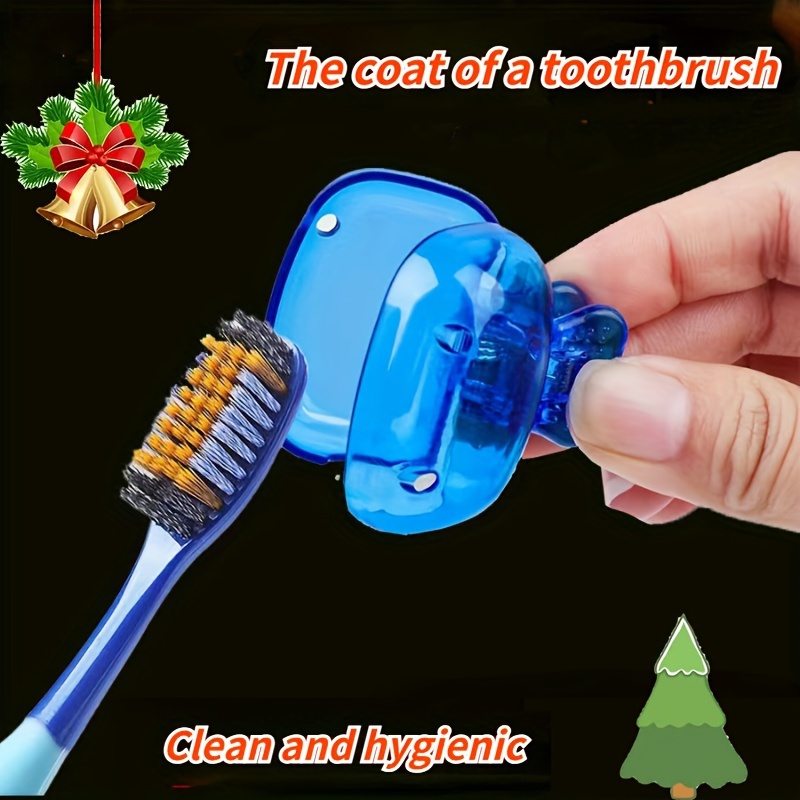 

1pc Portable Toothbrush Holder - Travel-friendly, Dustproof & Moisture-resistant Storage Clip For Bathroom Organization