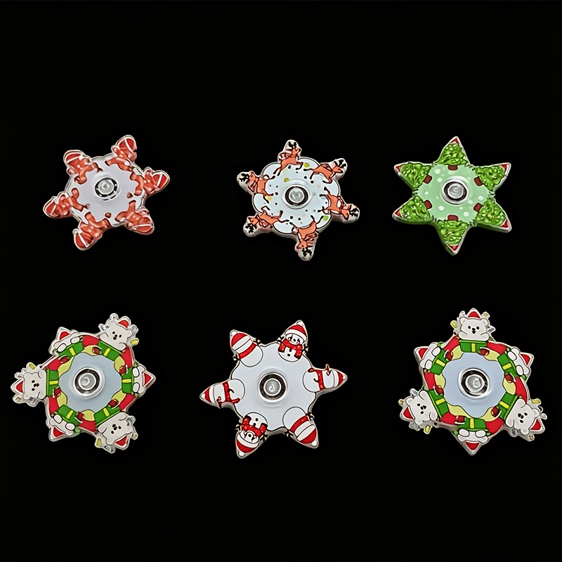 TEMU 6/12/24pcs Spinners de course sur le thème de Noël, Paquets de jouets anti-stress multi-articles, Cadeaux de Pâques/Noël parfaits/Cadeaux