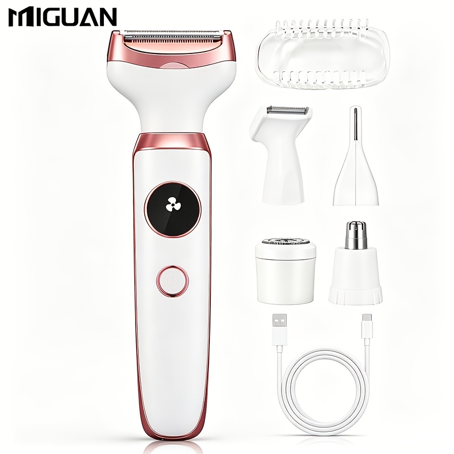 Image of Multifunctional Trimmer For Women: Body Hair, Nose Hair, Eyebrow Trimmer And Razor - Usb Rechargeable, Digital Display, Replaceable Head, User-friendly, Ideal Gift