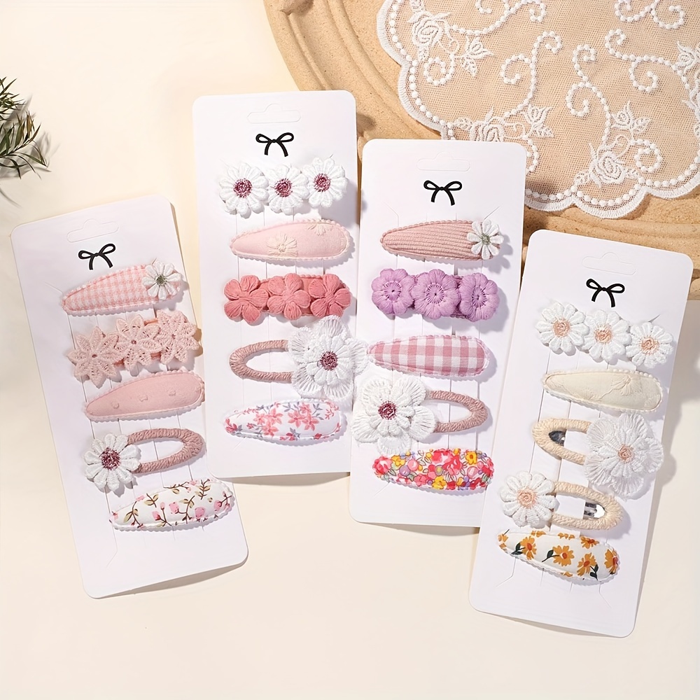 

5/set Cute Hairpin Print Alloy Hairpin Cute Hair Accessories For Girls