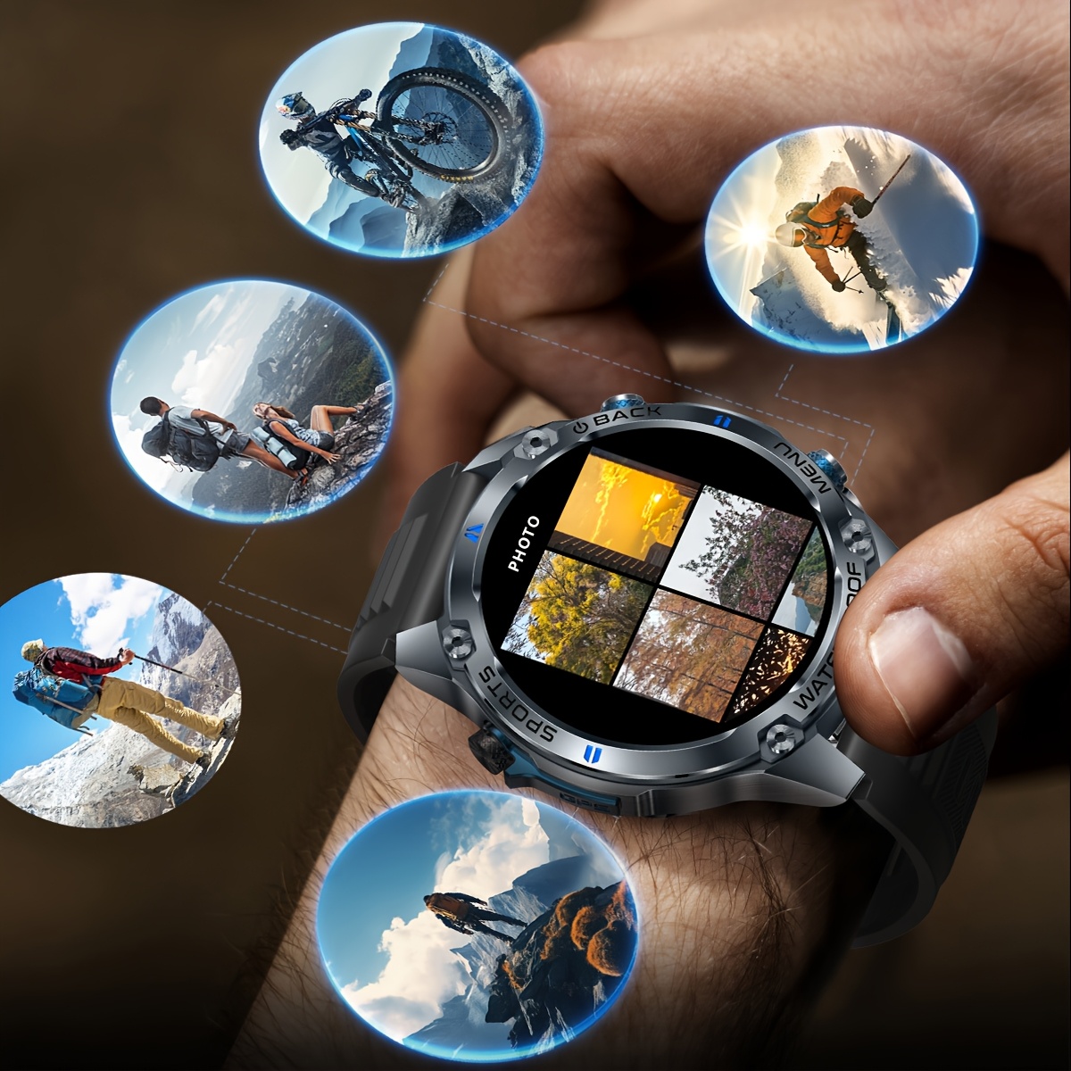 smartwatch gps höhenmessung luftdruck schwimmen Temu Germany