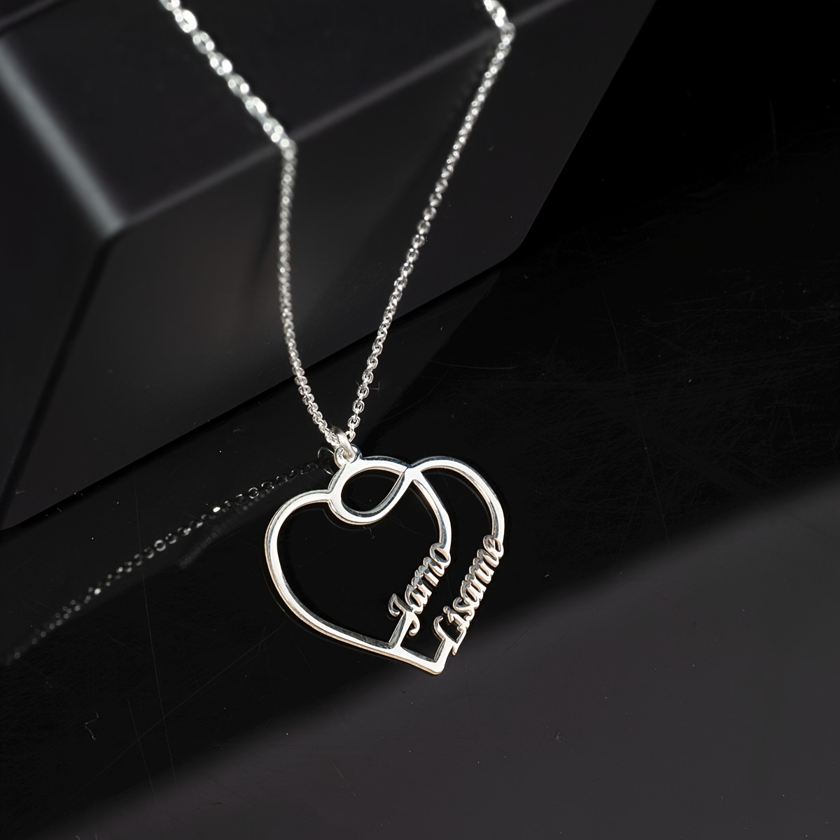 Women's Personalized Infinite Heart Necklace, Romantic Gift
