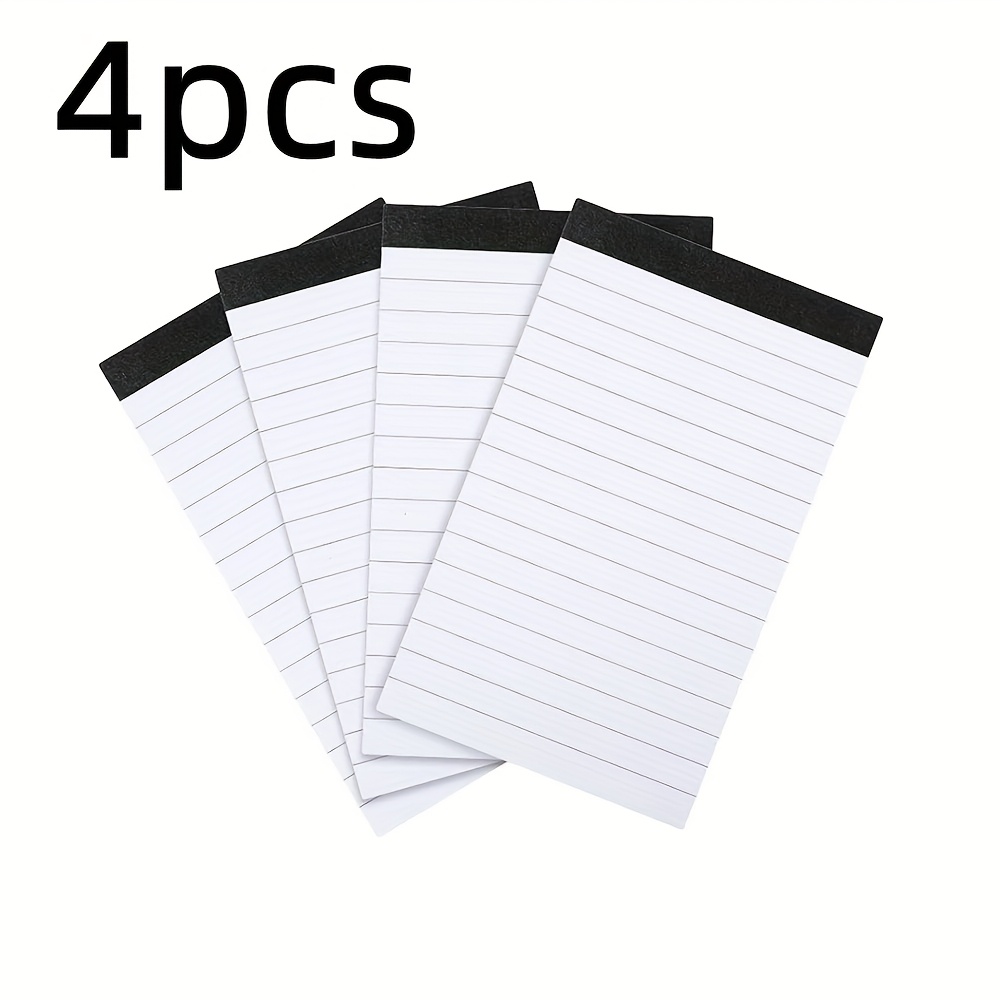 TEMU 4 White Lined Notebooks, Per Book, Perfect For School, Office And Back To School Supplies, School Notebooks | Notebooks | Smooth Paper Quality,