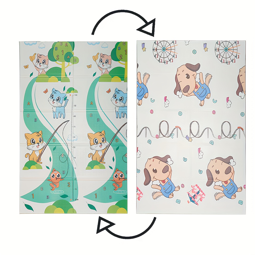 ultra soft thick   play mat double sided cartoon design foldable for safe comfortable crawling 69 68 x 46 details 9