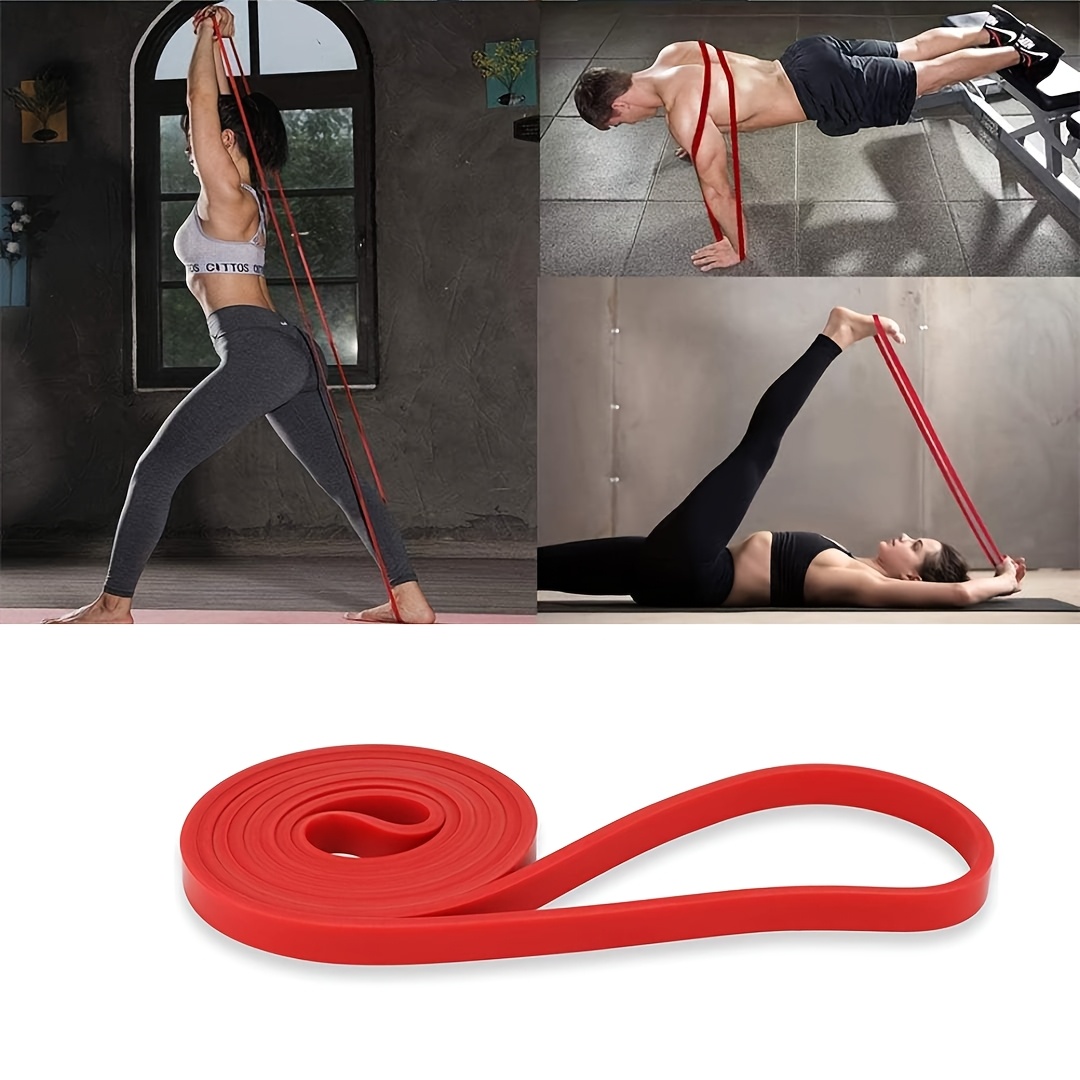 1pc Tough Resistance Band Elastic Exercise Strength Auxiliary Band Pilates Gym Fitness Equipment Strengthening Train