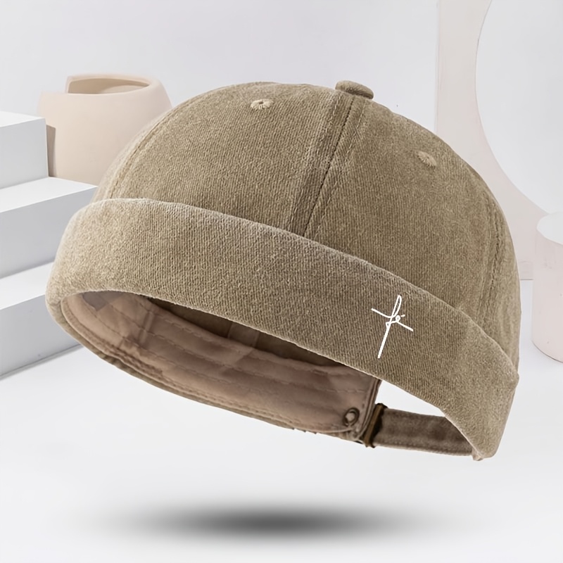 Adjustable Brimless Fedora, Soft Lightweight Vintage Sailor Hat