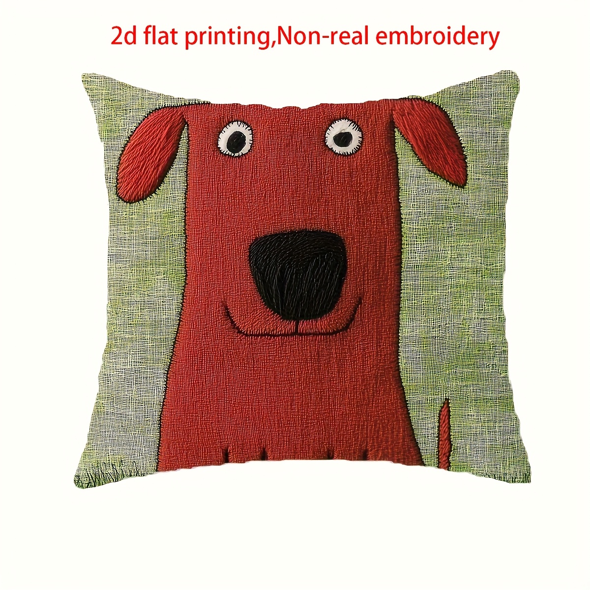 TEMU 2d Flat - 1pc Of Home Decor Featuring A Pattern Pillow Cover, Measuring 45.72 X 45.72cm, Made Of Short Plush Polyester, Machine Washable, With A