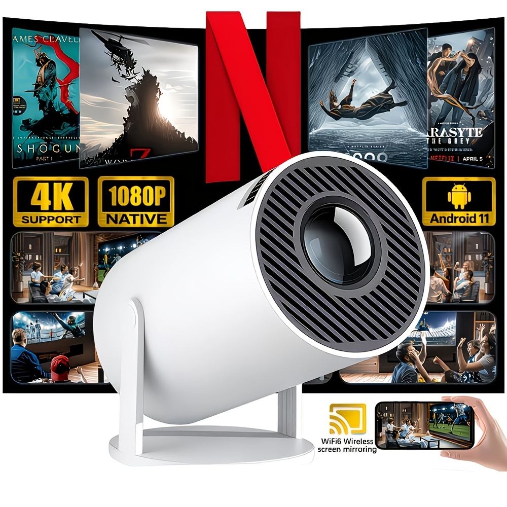Gaming Video Projector 11 No Motion Built-in Speakers Wireless Game Console Connection Large Theater Outdoor Movie Projector