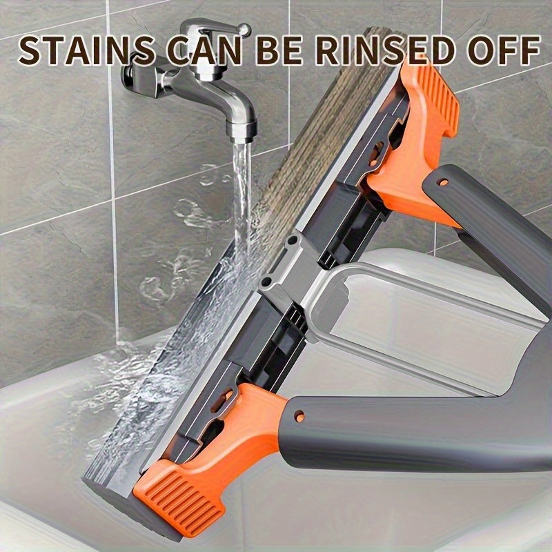 1Set, Double-Fold Sponge Mop, with Total 2Heads & 1Mop Hooks,... product image 6