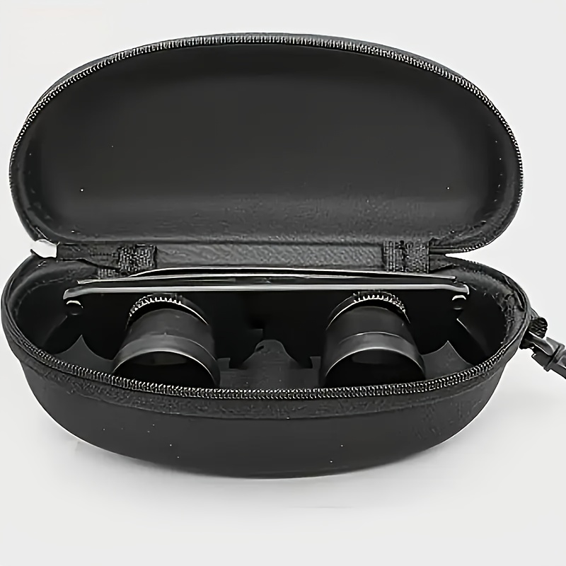 1 pieza, equipo de observación de pesca para gafas 3 en 1 - Conjunto de prismáticos y lupa con caja de almacenamiento - Compacto y portátil, adecuado para caza, pesca, observación de aves - Negro, diseño óptico de precisión