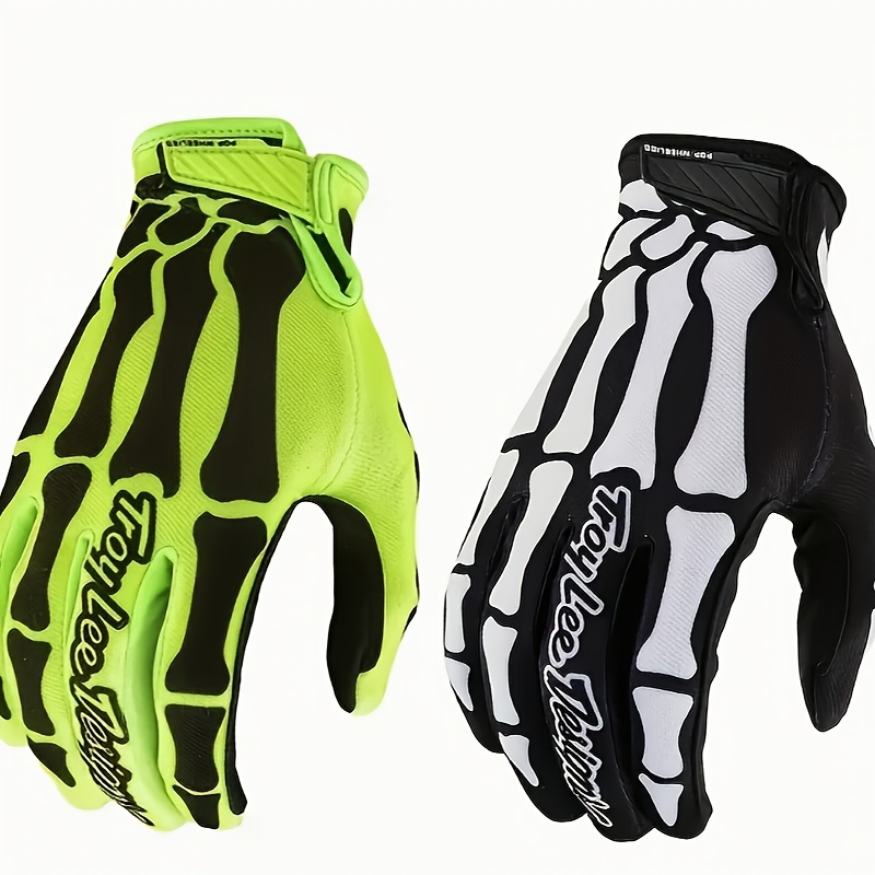 

1 Pair Unisex 2025 Bike Riding Gloves, Synthetic Leather Motorcycle Racing Cycling Off-road Outdoor Thin Gloves With Hook & Loop Closure, Woven Breathable Material