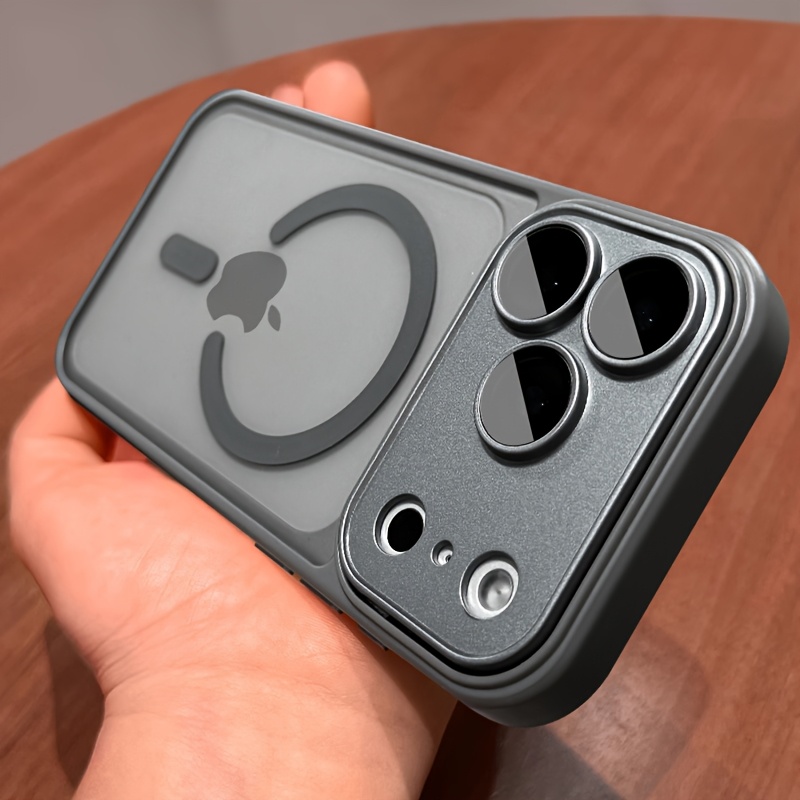 Phone Case - Luxury Magnetic Wireless Charge Phone Case Suitable for Iphone 17 Pro Max Air 16 15 14 13 12 11 Pro Max Plus Matte Translucent Hard Back Armor Shockproof Camera Lens Protection Cover