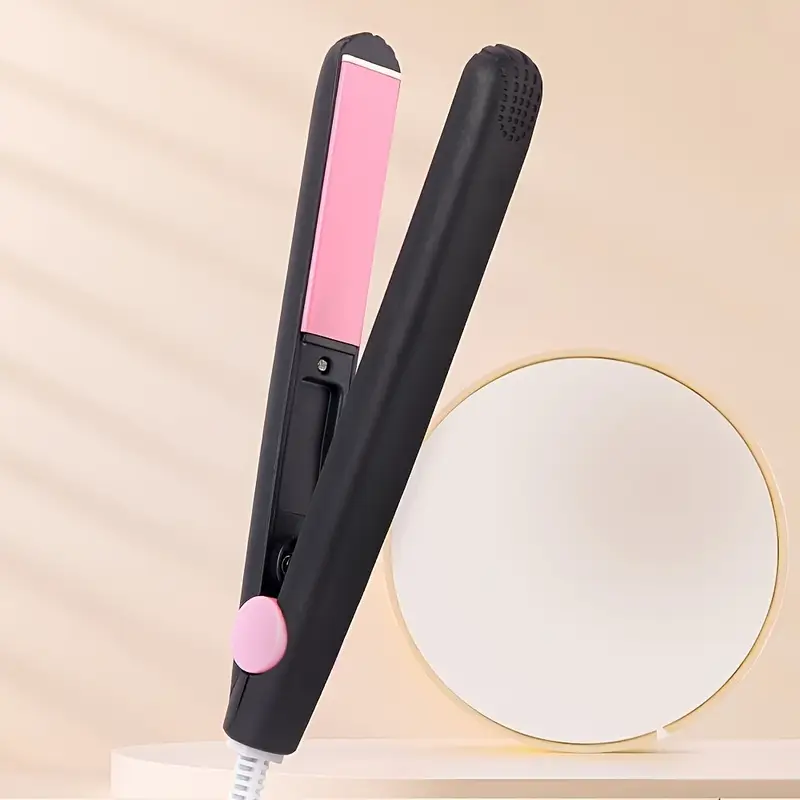 european standard plug mini clipper straightener curler flat iron beard straight hair curls styling tool portable travel styler Product details 3