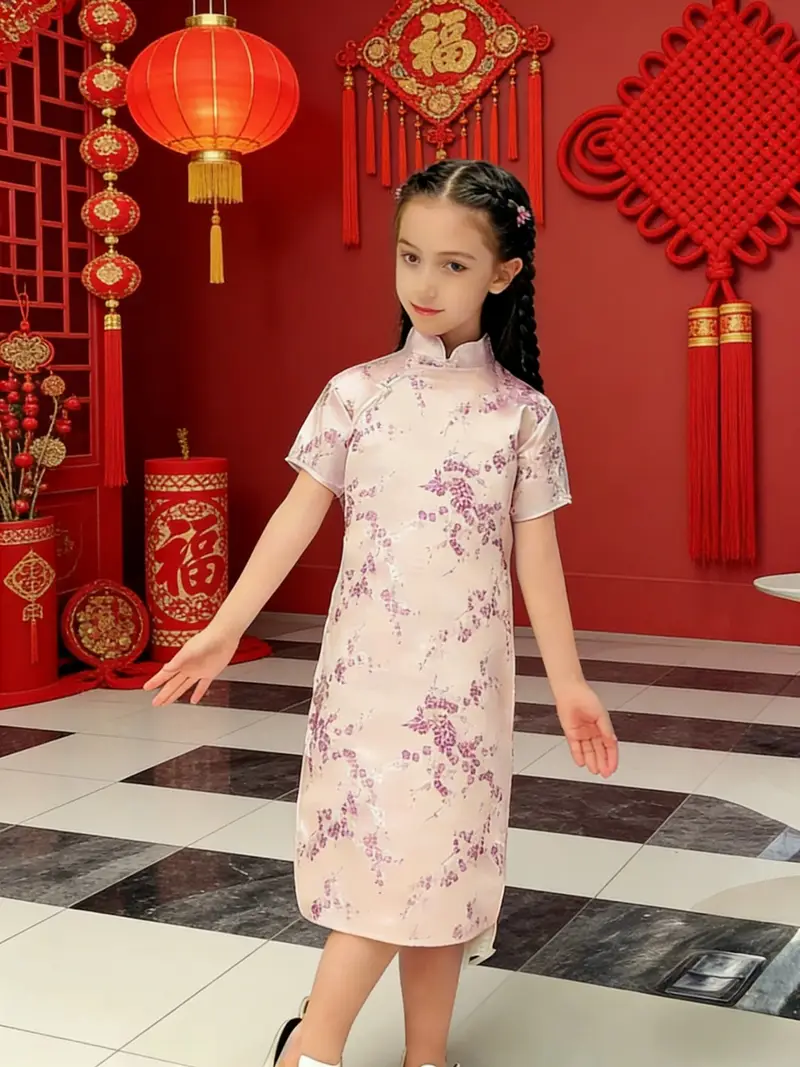 lunar new year girls qipao vibrant color dress beautiful - Temu Iceland lunar new year girls qipao vibrant color dress beautiful - Temu Iceland