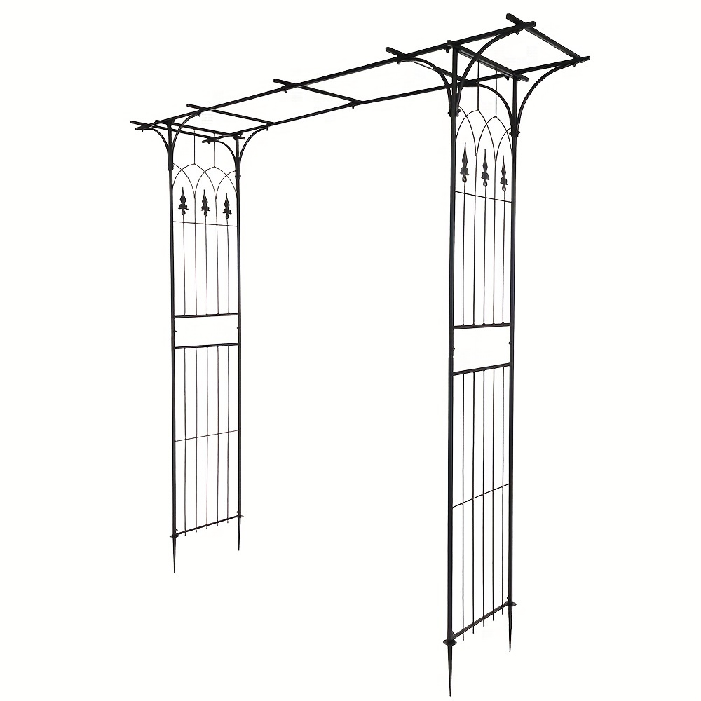 schwarzer eisenbogen 206*41*208cm flachdach terrasse  