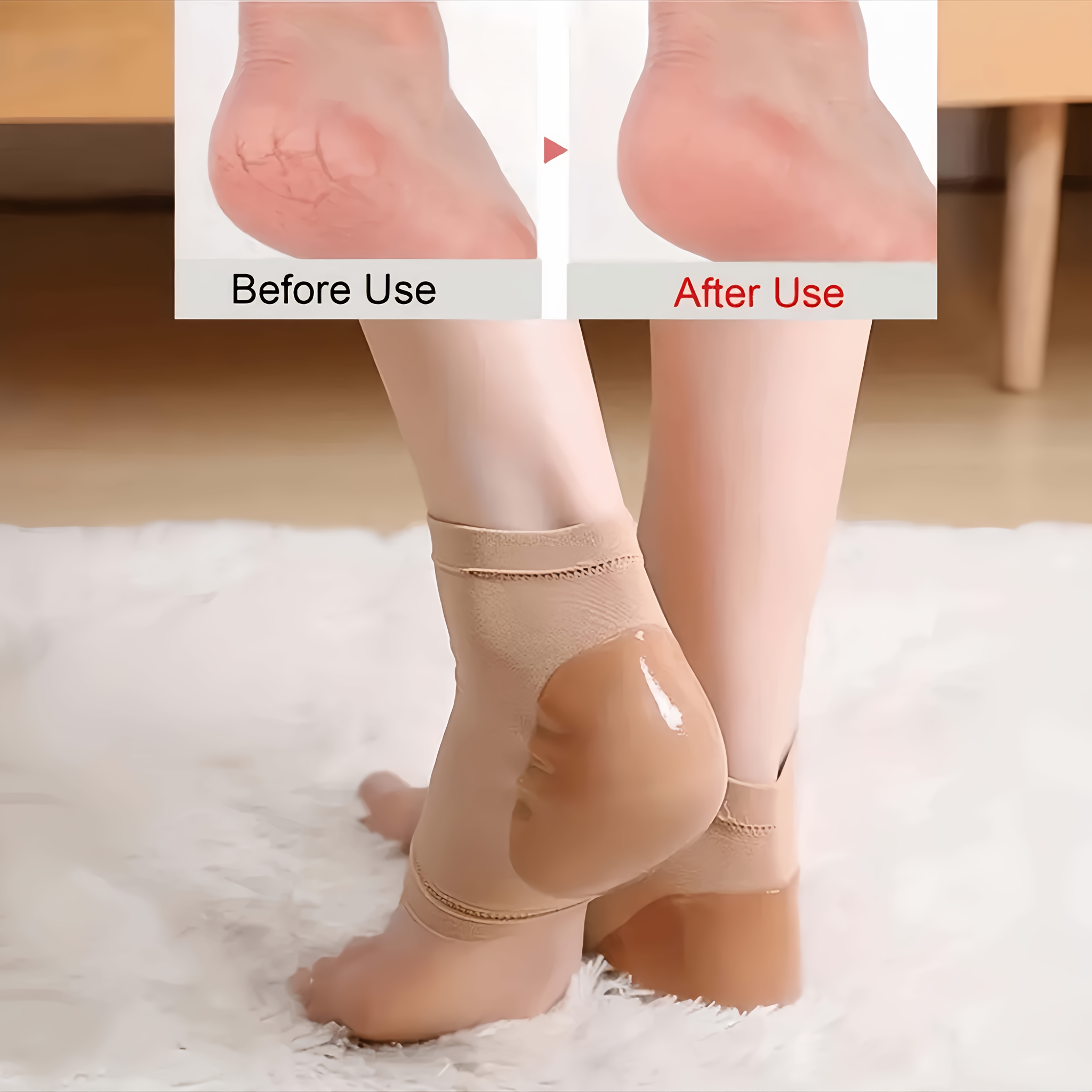 Image of 1 Pair Of Heel Skin Moisturizing Heel Covers, Soft Heel Covers For Men And Women, Travel Essentials