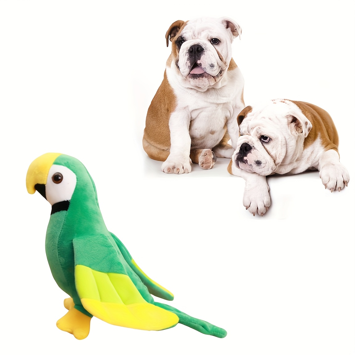 Cute Simulation Parrot Plush Toy - Durable, Soft, Chewy, Interactive Fun - Pet Grinds Teeth, Relieves Boredom, Suitable for Small and Medium-sized Dogs