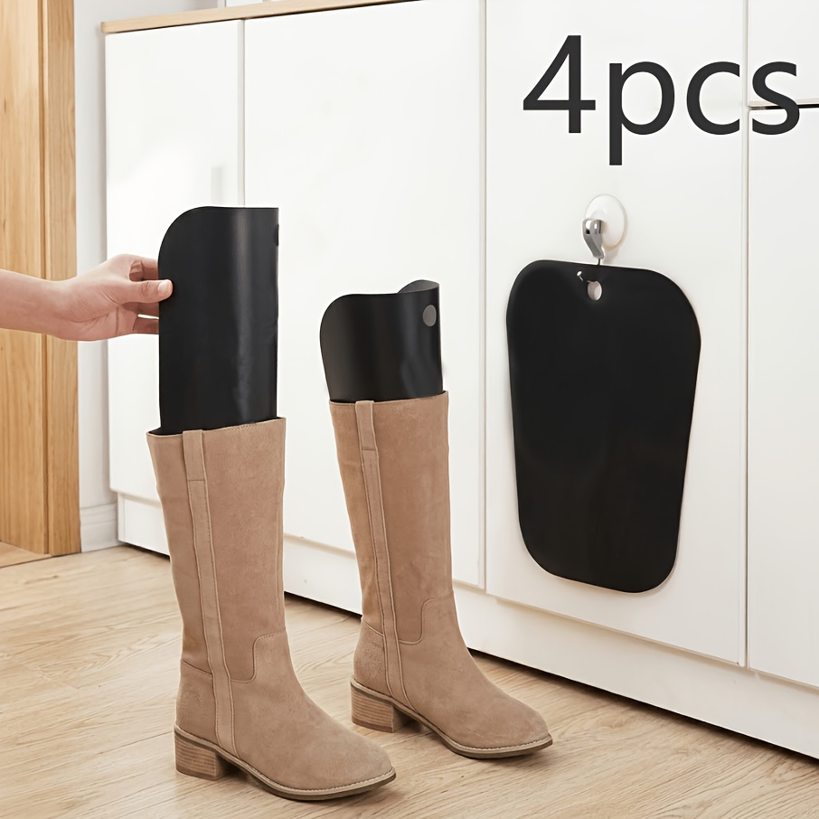 TEMU 4pcs Boot Shaper Inserts, Reusable High Boot Support Shapers To Prevent Boots From Collapsing And Wrinkling, Knee-high Boot Shoe Rack For