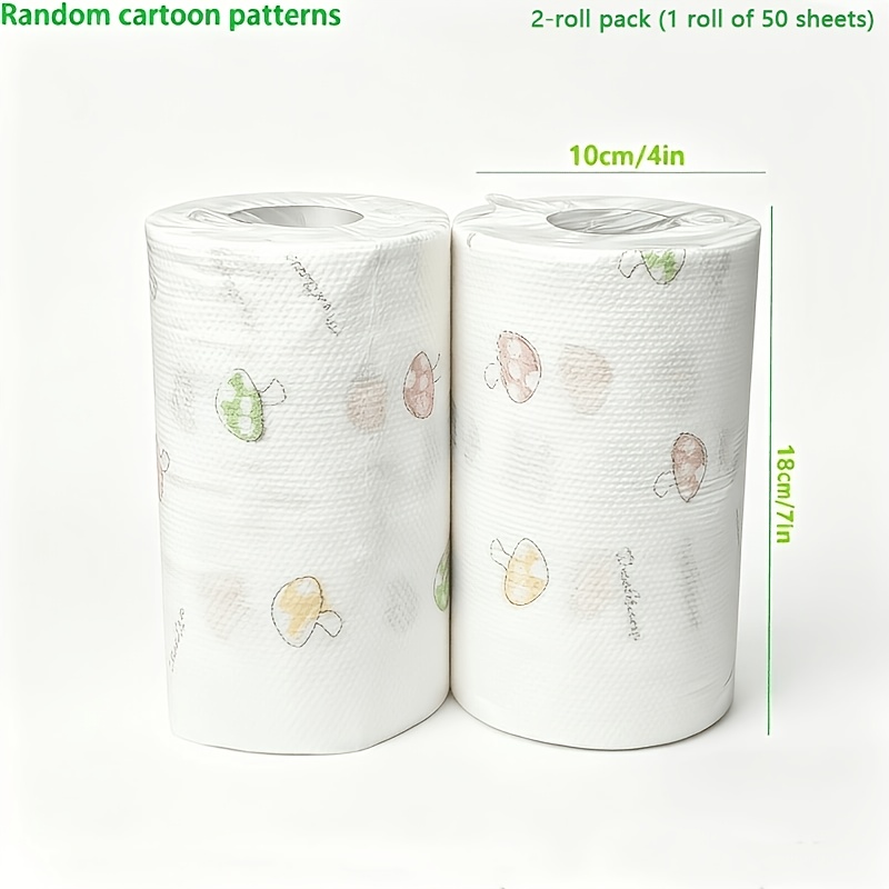 Image of 2 Rolls - Pearl Pattern - Disposable Kitchen Towels, Kitchen Cleaning Towels, Lazy Mop, Dish Towels, Kitchen Supplies, Christmas Party Supplies, Holiday Parties, Cleaning Supplies
