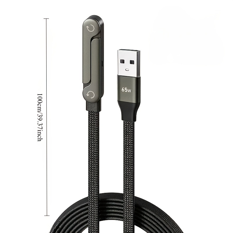 Braid Stand USB-A to Type-C Folding Stand Fast Charging Cable