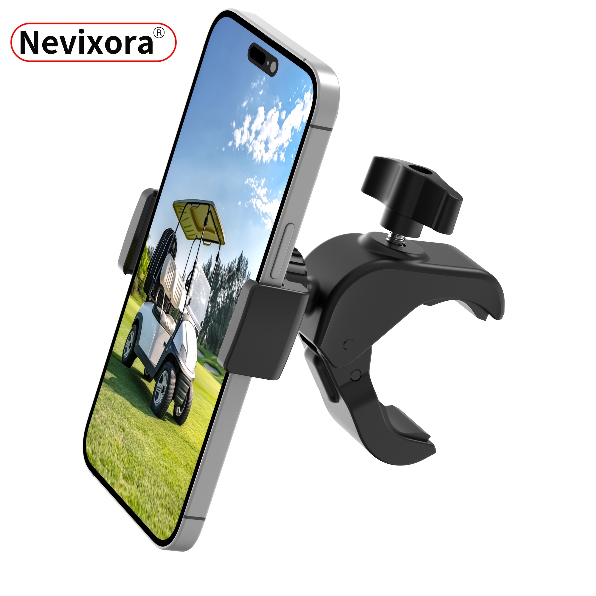 TEMU Support de téléphone pour de , support de téléphone, support de téléphone réglable (1 pièce), convient pour voiturettes de , clubs de , chariots