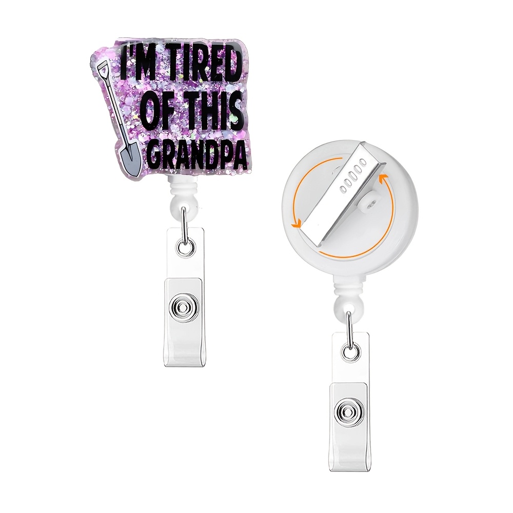 

Retractable Acrylic Badge Reel Holder With Alligator Clip, "i'm Of This " Design, Id Card Lanyard, With Nurse Gifts And Novelty Badge Reels For Rn,