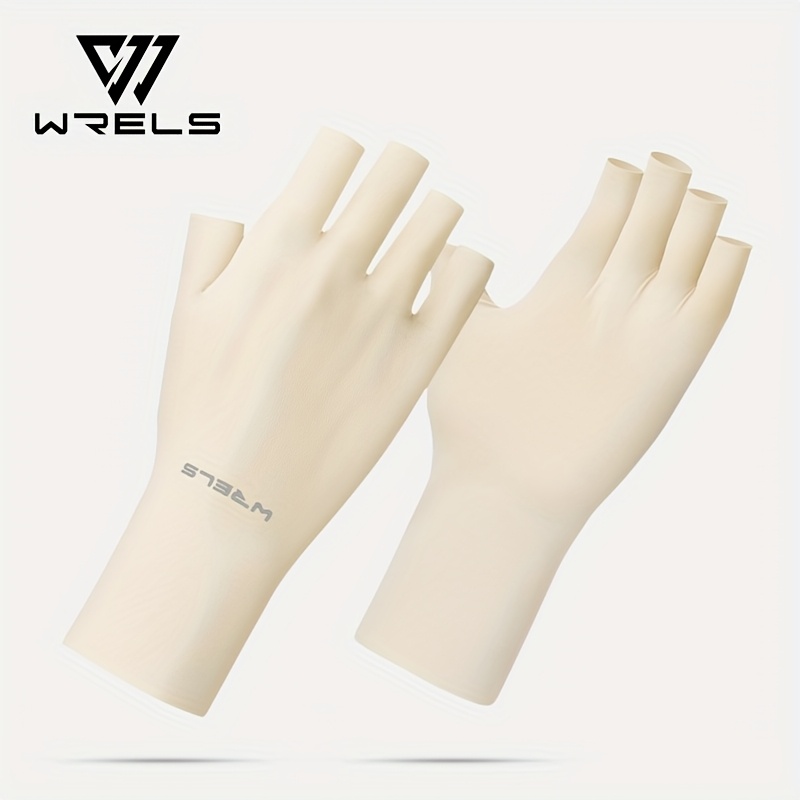 Image of 1 Pair, Wrels Outdoor Gloves, Breathable And Comfortable, Thin Elastic Cycling Half-finger Gloves, Perfect For Outdoor Activities Fishing And Riding