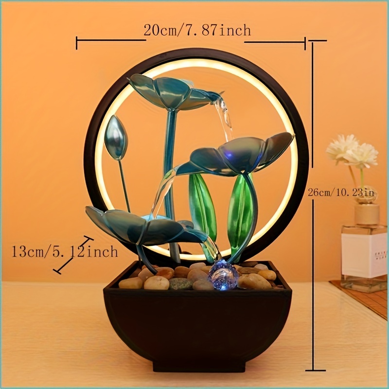 Tabletop Fountain Modern Minimalist Household Water Fountain Atomizer  Object Floor Fish Tank Landscape Office Living Room Accessories Desktop  Fountain (Color : B) : : Home