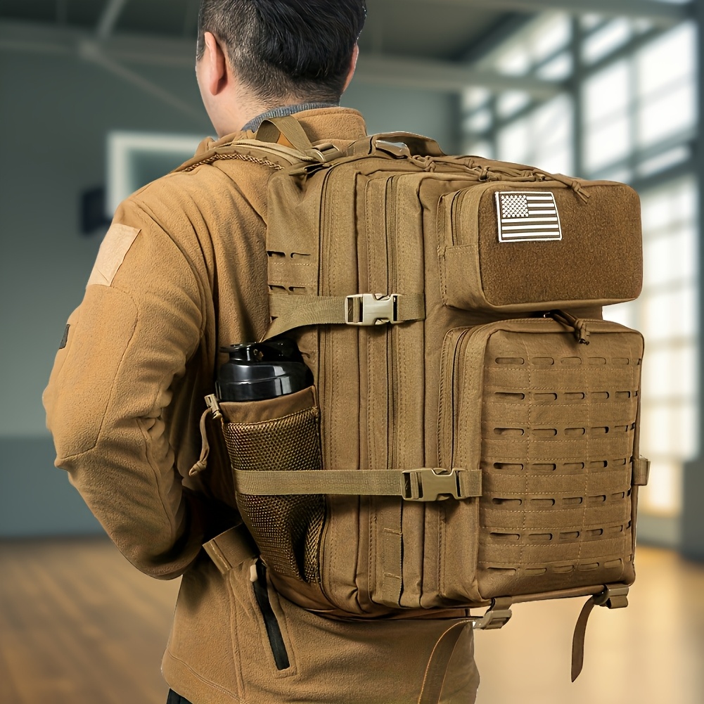 45l Tactical Backpack Outdoor Hiking Rucksack Hunting Travel Backpack Multifunctional For Office Daily Use Trekking Fitness Cycling Camping Ideal Birthday Gift