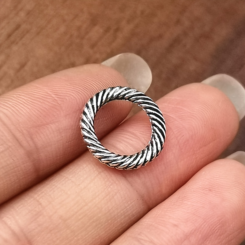 31pcs Twisted Round Ring Spacer Bead Charms for DIY Jewellery