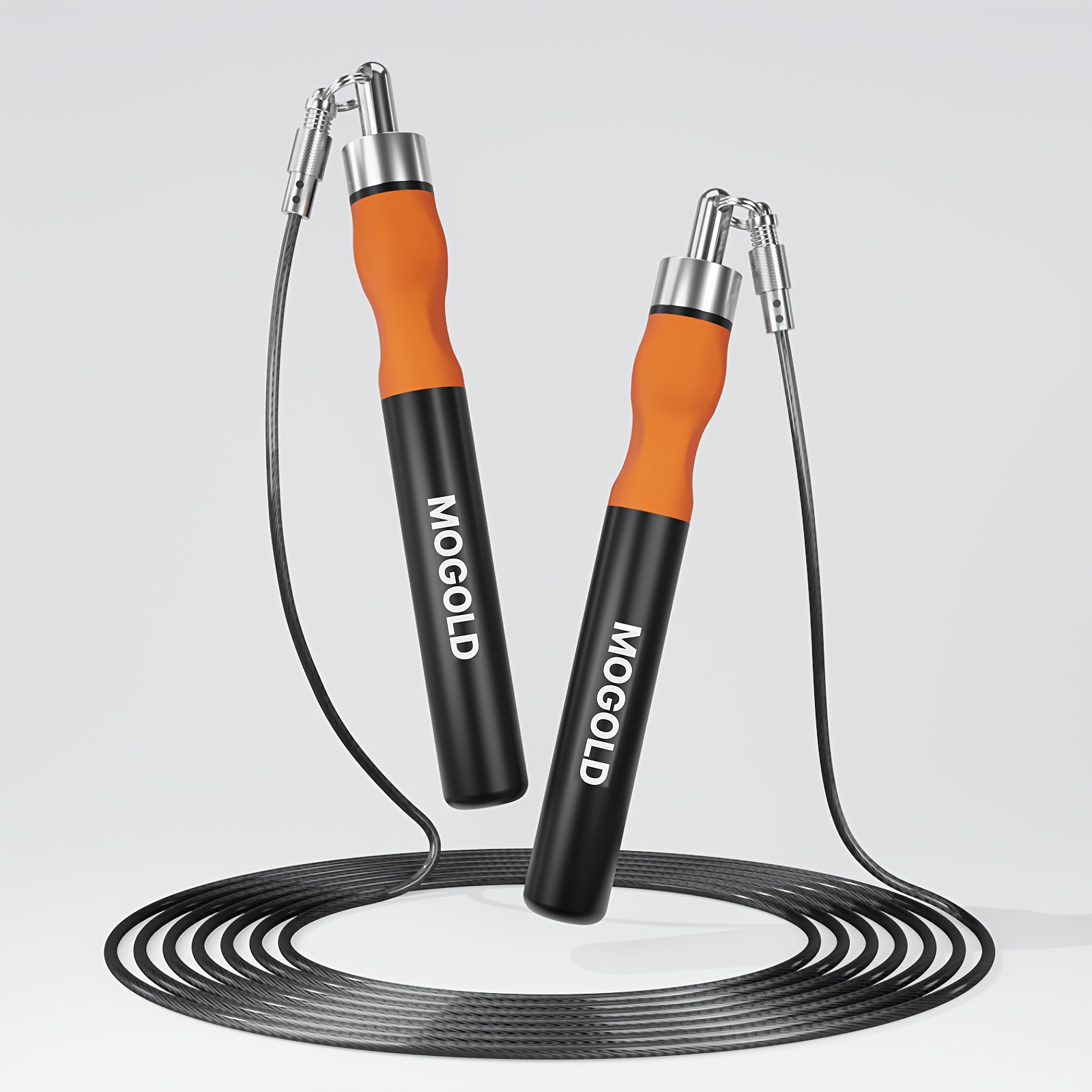 1pc Mogold Professional Fitness Adult Racing Boxing Exercise Wire Jump Rope