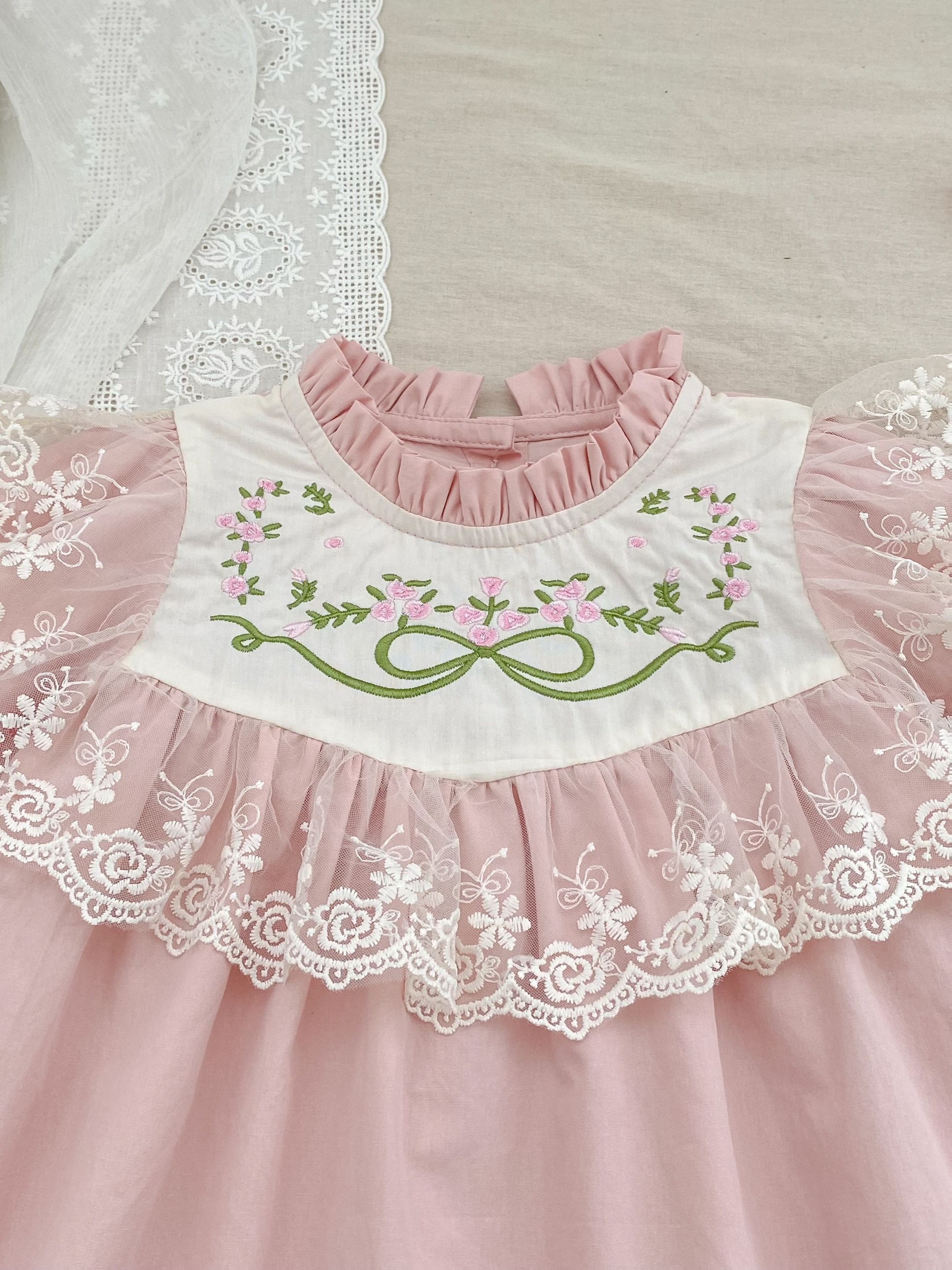 lace short dress Lace Bodice A-Line Short Dress with Tulle Skirt By Ladivine CD0213 –  Ariststyles main image 0