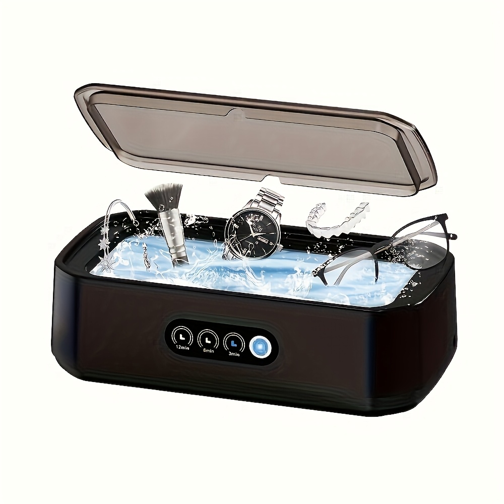 TEMU Ultrasonic Jewelry Ring Cleaners, 40w 48khz 640ml, Portable Professional Ultrasonicring Cleaners For Dentures, Eyeglass, Watches