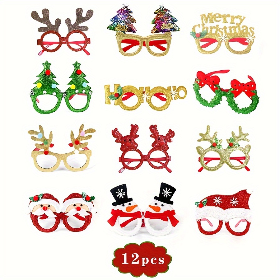 

12 Piece Set Of Popular Christmas Decorations, Glasses Set, Holiday Gift Items