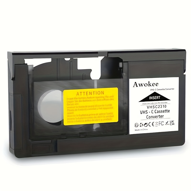Nedis VHS-C - Convertidor de cassette, VHS-C a VHS, Plug and Play, color  negro