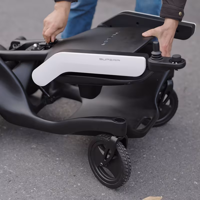 fiber smart electric wheelchair & scooter, 4-wheel travel scooter with 20ah lithium battery, , setup, lightweight foldable for in car trunk Product details 6