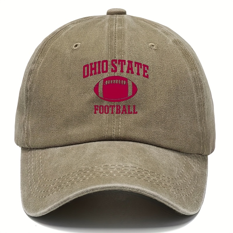 

Vintage Ohio State Football Baseball Cap, Adjustable & Lightweight With Snapback Closure - Ideal For Casual Fashion, Sports & Outdoor Activities - Hand-washable Viscose, Wear