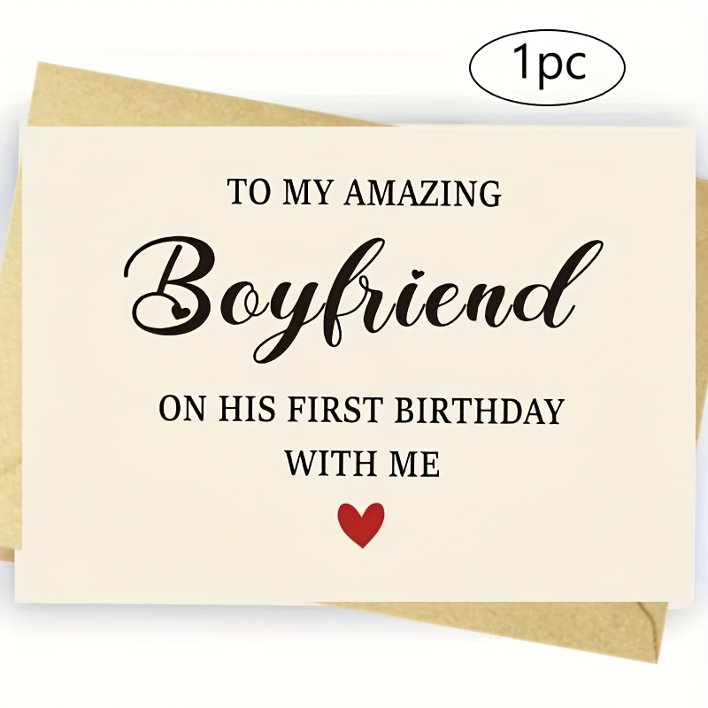 1 Birthday Card And Boyfriend And His Gift Boyfriend Happy Birthday Decorations