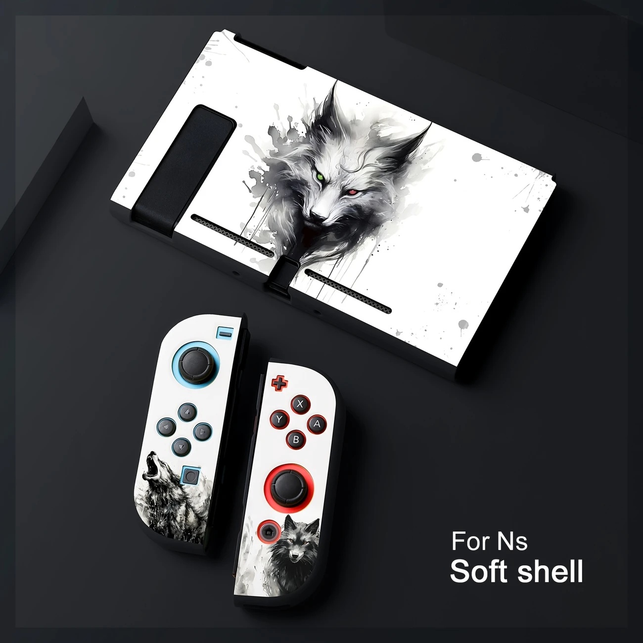 TEMU 1pièce Wolf King pour Nintendo Switch Étui de protection - Design élégant, couverture légère et durable pour , compatible avec l'affichage OLED,