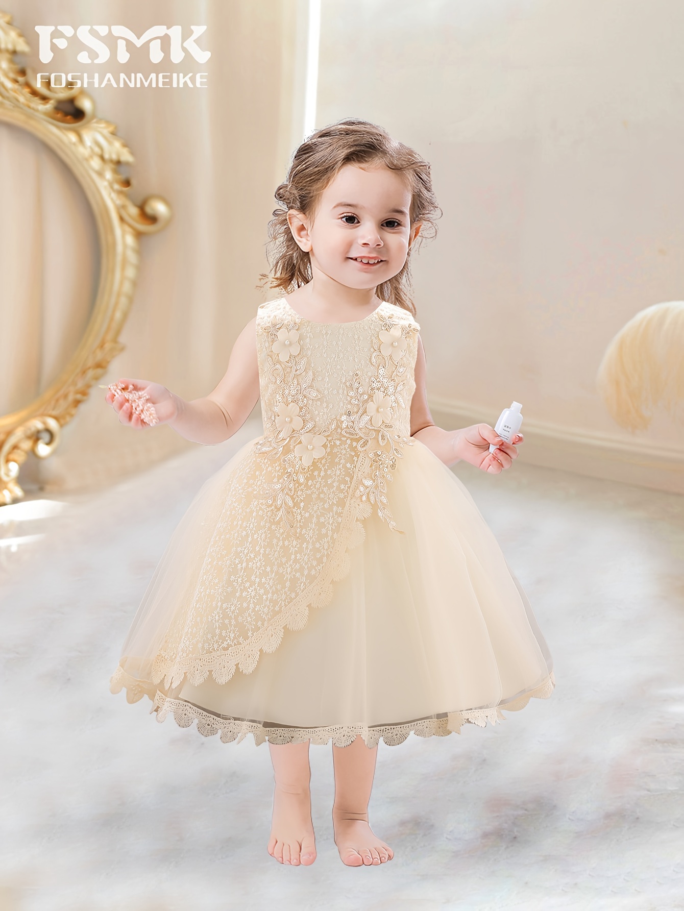 Gorgeous New Baby Gown Dress Lace Wedding Dress Gypsophila - Temu