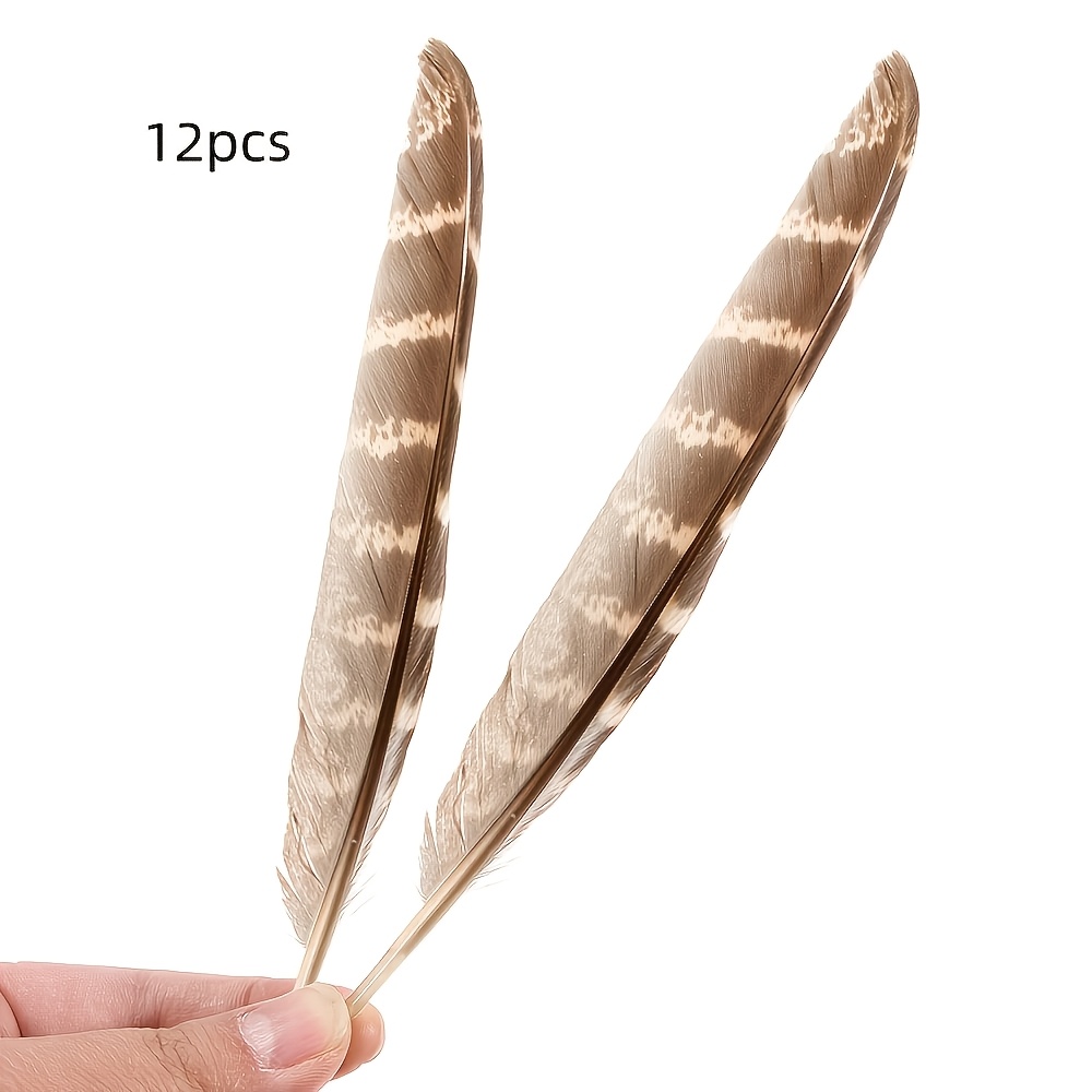 TEMU Confezione da 12 piume artificiali finte per artigianato - Multicolore, adatte per accessori per costumi, decorazioni nuziali, acchiappasogni,