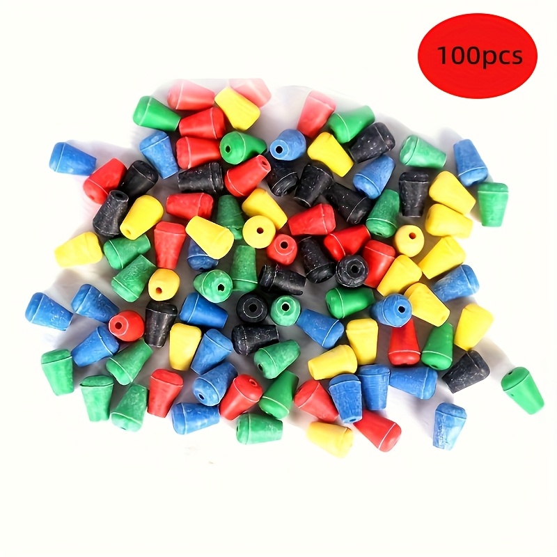 100pcs Mixed Color Silicone Anti-collision Beads, V-shaped Anti-collision Beads, Fishing Accessories For Rock Fishing