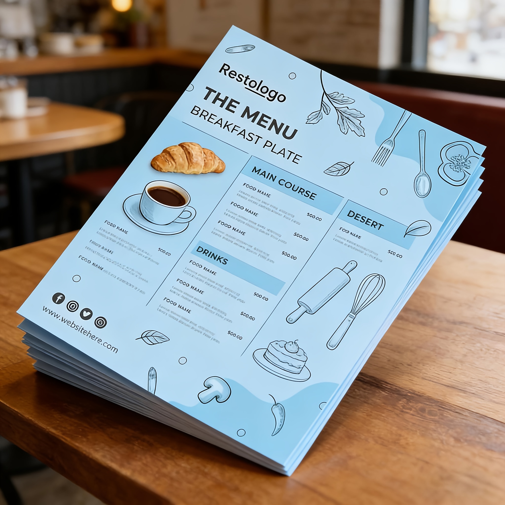 Custom Laminated Flyers in Multiple Sizes for Menus & Brochures