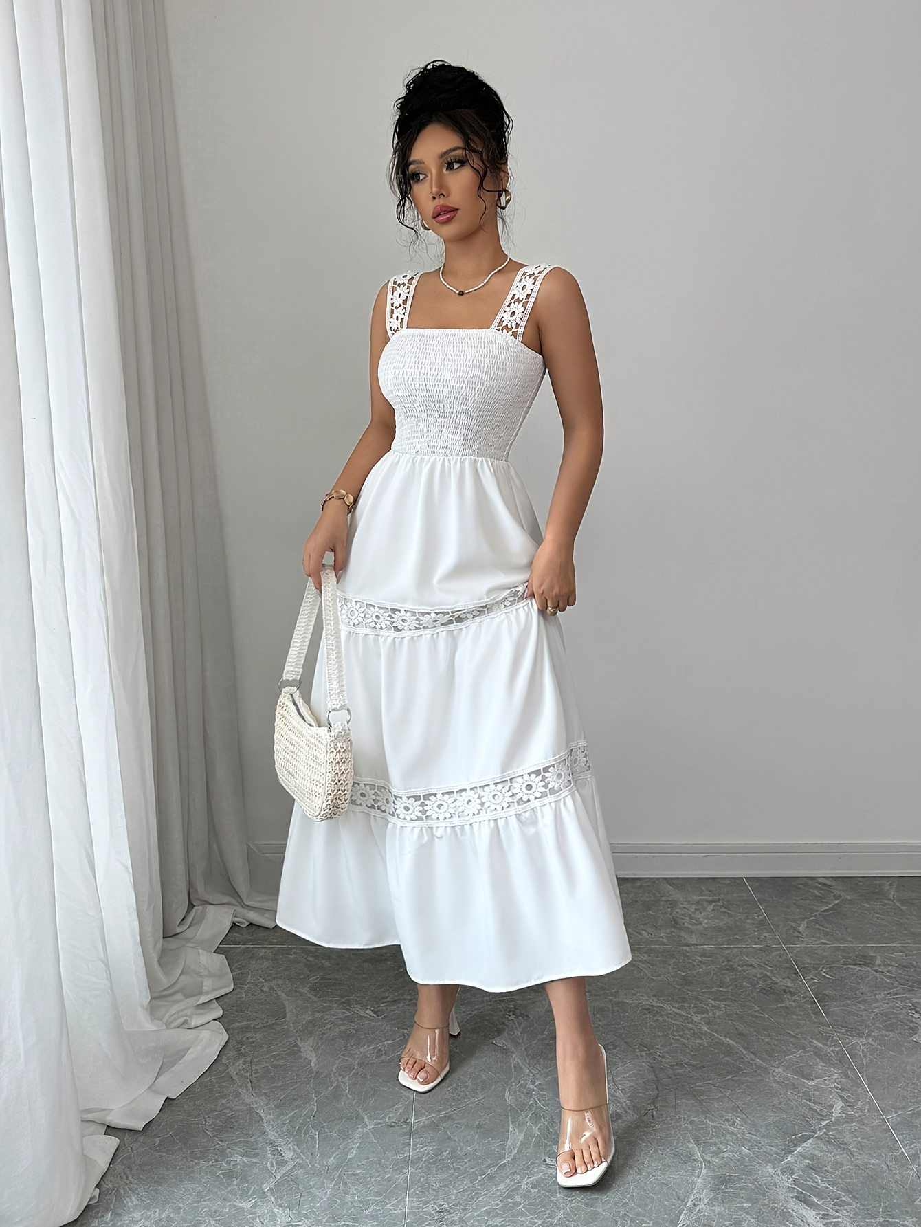 Music Festival White Lace Festival Dress White Lace Off Shoulder