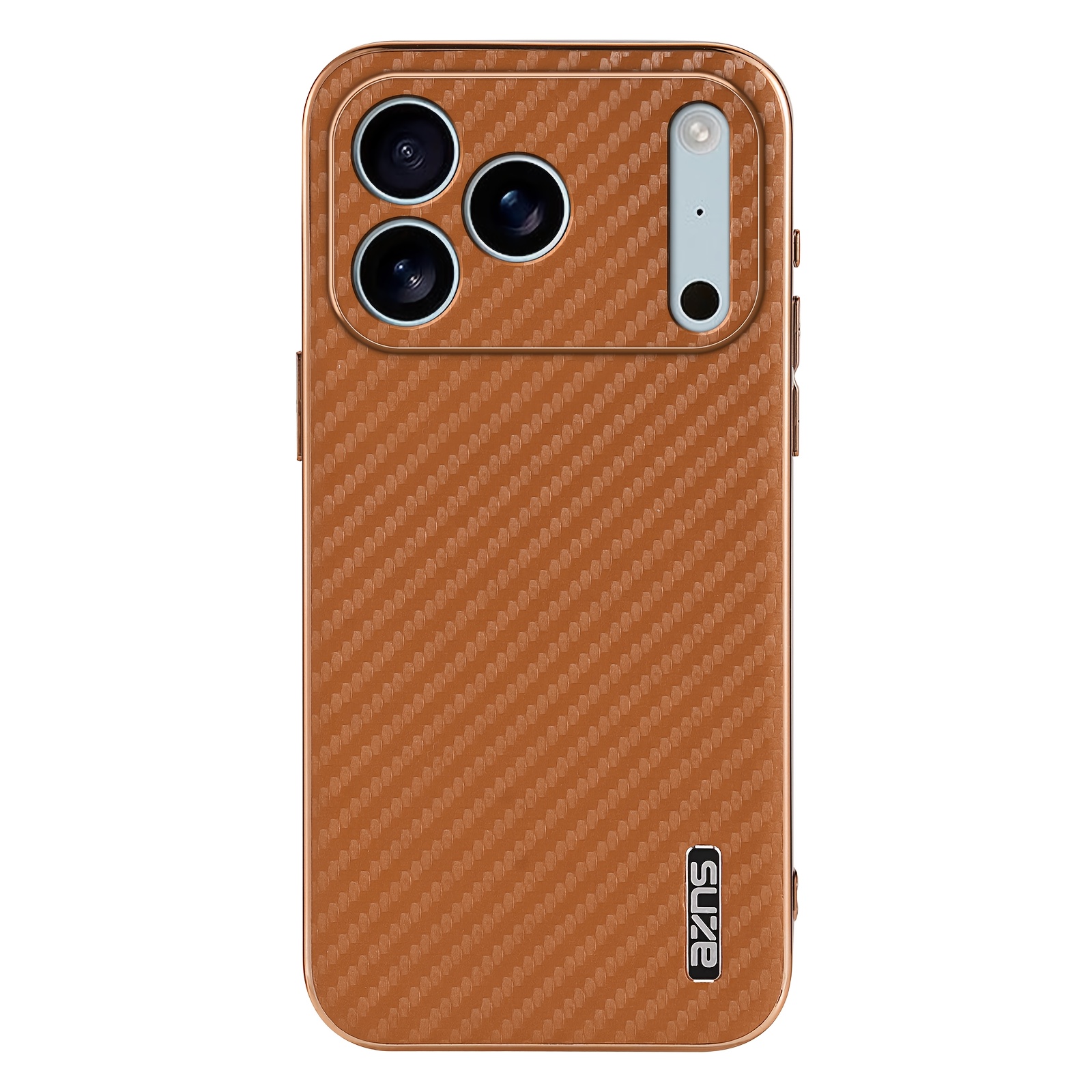 TEMU Phone Case: Suitable For Iphone 17/17 Air/17 Pro/ Phone Case, Carbon Fiber Stripe, Unisex, Non-slip And Fingerprint , Protective Cover